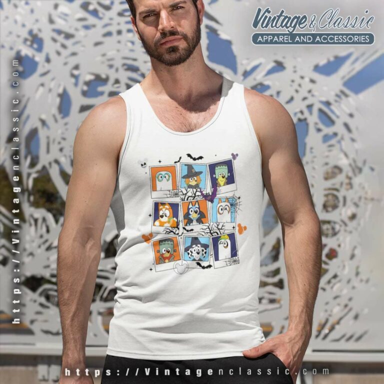 Bluey and Friend Halloween Shirt Bluedog Spooky Tank Top Racerback Bluey and Friend Halloween Shirt Bluedog Spooky Tank Top Racerback