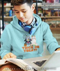 Bluey Bingo Trick Or Treat Halloween kids Hoodie