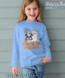 Bluey Bingo Trick Or Treat Halloween kids Longsleeves