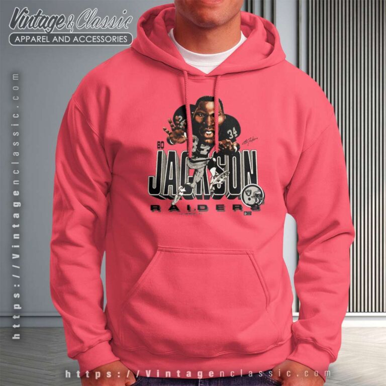 Bo Jackson Caricature Oakland Raiders Hoodie Bo Jackson Caricature Oakland Raiders Hoodie