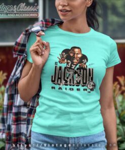 Bo Jackson Caricature Oakland Raiders Women TShirt