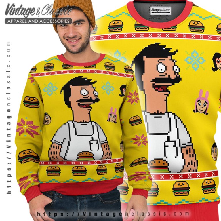 Bob Burgers Bob Belcher Ugly Christmas Sweater Ugly Sweater Bob Burgers Bob Belcher Ugly Christmas Sweater Ugly Sweater