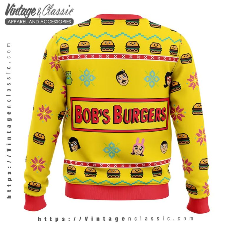 Bob Burgers Bob Belcher Ugly Christmas Sweater back Ugly Sweater Bob Burgers Bob Belcher Ugly Christmas Sweater back Ugly Sweater