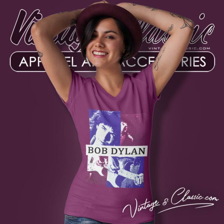 Bob Dylan 1989 Tour V Neck TShirt Bob Dylan 1989 Tour V Neck TShirt