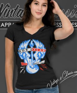 Bob Dylan 1993 World Tour V Neck TShirt