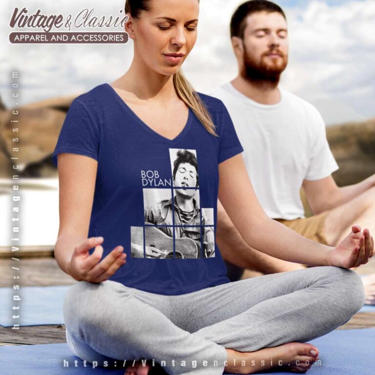 Bob Dylan Blocks Officially Licensed V Neck TShirt Bob Dylan Blocks Officially Licensed V Neck TShirt