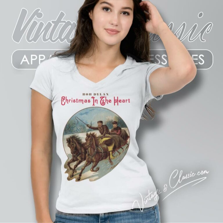 Bob Dylan Christmas In The Heart V Neck TShirt Bob Dylan Christmas In The Heart V Neck TShirt