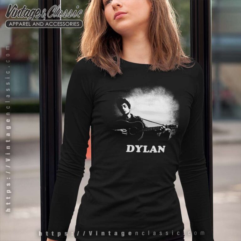 Bob Dylan Guitar Photo Long Sleeve Tee Bob Dylan Guitar Photo Long Sleeve Tee