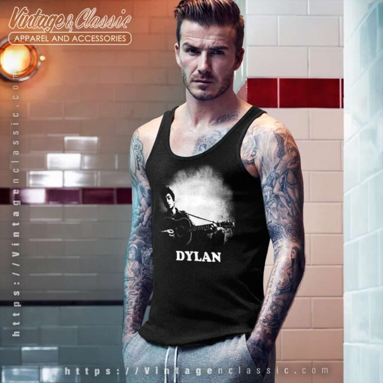 Bob Dylan Guitar Photo Tank Top Racerback Bob Dylan Guitar Photo Tank Top Racerback