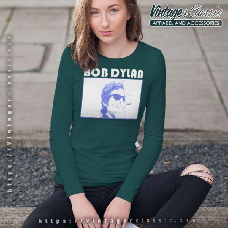 Bob Dylan Harmonica Microphone Photo Long Sleeve Tee Bob Dylan Harmonica Microphone Photo Long Sleeve Tee