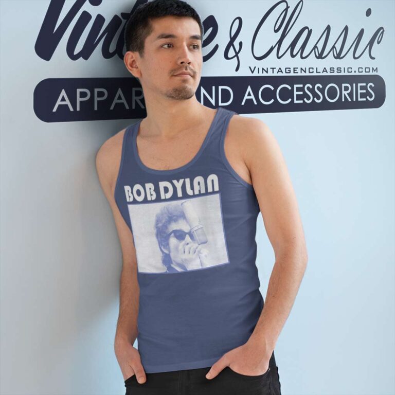 Bob Dylan Harmonica Microphone Photo Tank Top Racerback Bob Dylan Harmonica Microphone Photo Tank Top Racerback