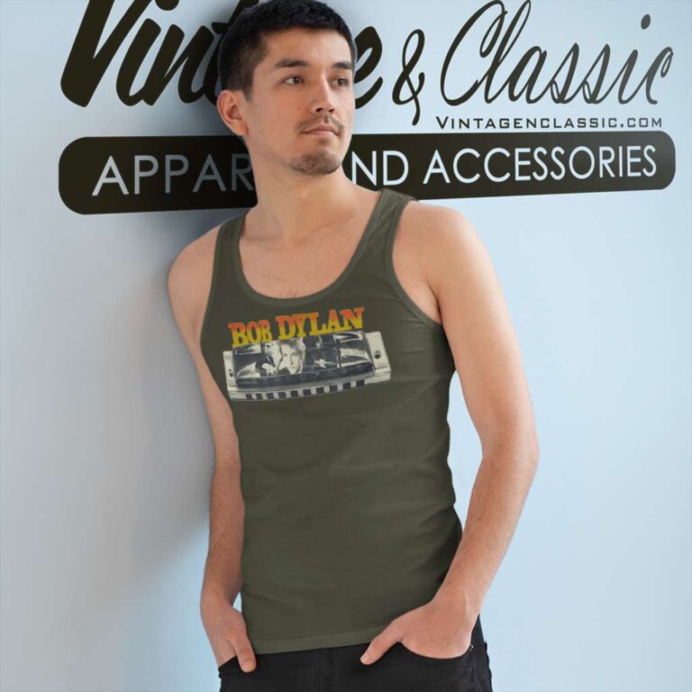 Bob Dylan Harmonica Tank Top Racerback Bob Dylan Harmonica Tank Top Racerback