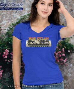 Bob Dylan Harmonica V Neck TShirt