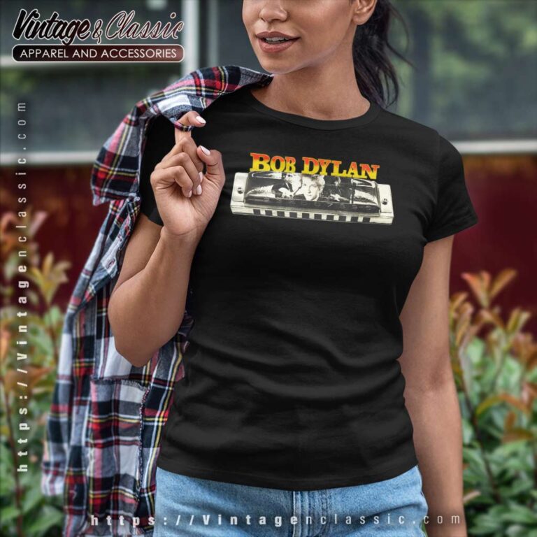 Bob Dylan Harmonica Women TShirt Bob Dylan Harmonica Women TShirt
