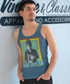 Bob Dylan Holding Picture Photo Tank Top Racerback