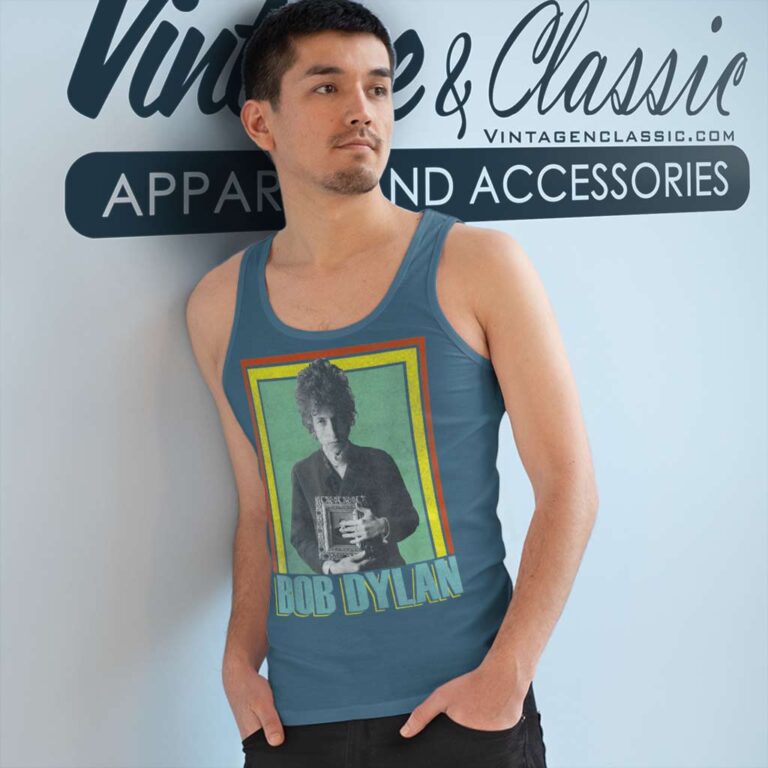Bob Dylan Holding Picture Photo Tank Top Racerback Bob Dylan Holding Picture Photo Tank Top Racerback