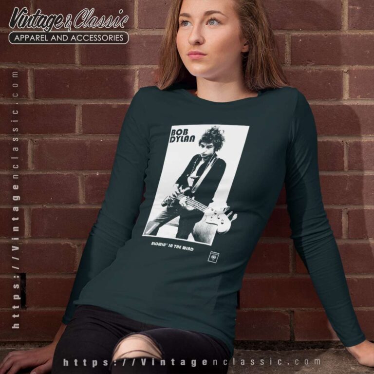 Bob Dylan Official Bass Photo Long Sleeve Tee Bob Dylan Official Bass Photo Long Sleeve Tee