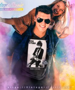 Bob Dylan Official Bass Photo V Neck TShirt