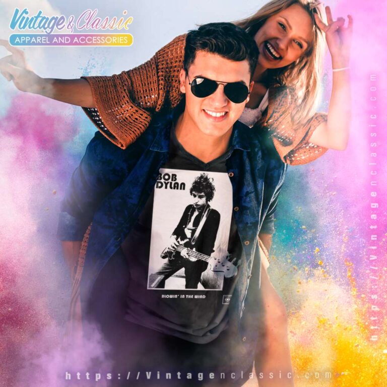 Bob Dylan Official Bass Photo V Neck TShirt Bob Dylan Official Bass Photo V Neck TShirt