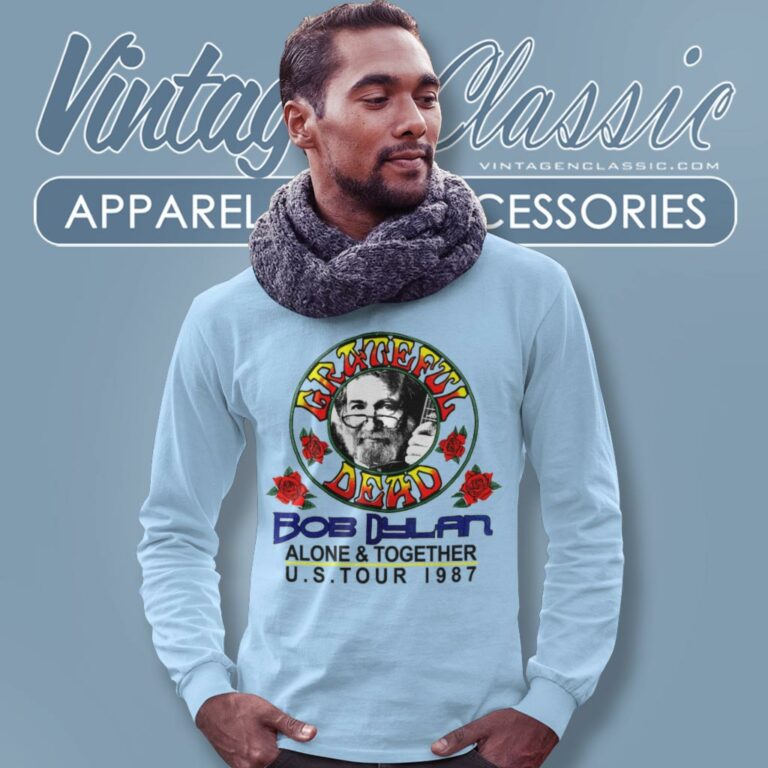 Bob Dylan Shirt Grateful Dead Summer Tour Long Sleeve Tee Bob Dylan Shirt Grateful Dead Summer Tour Long Sleeve Tee