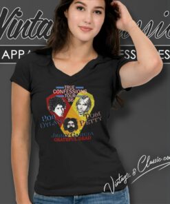 Bob Dylan Shirt True Confessions Tour 86 V Neck TShirt