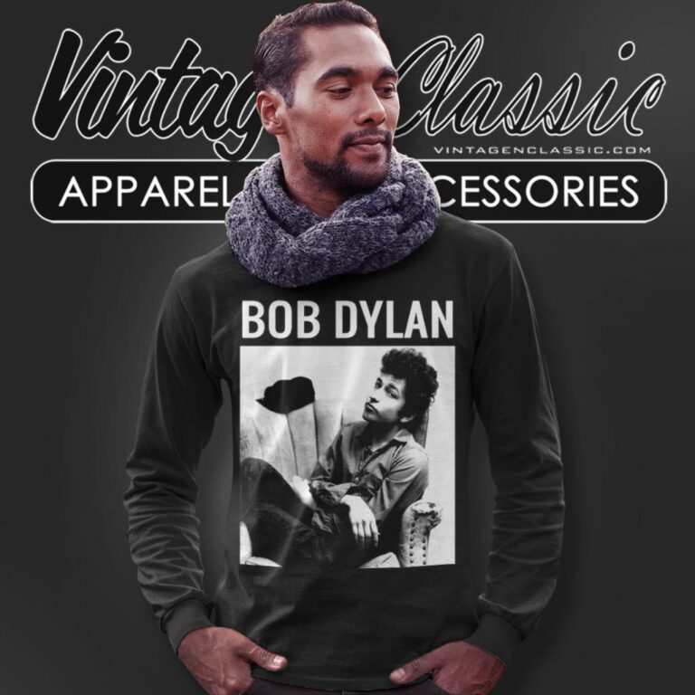Bob Dylan Sitting Long Sleeve Tee Bob Dylan Sitting Long Sleeve Tee