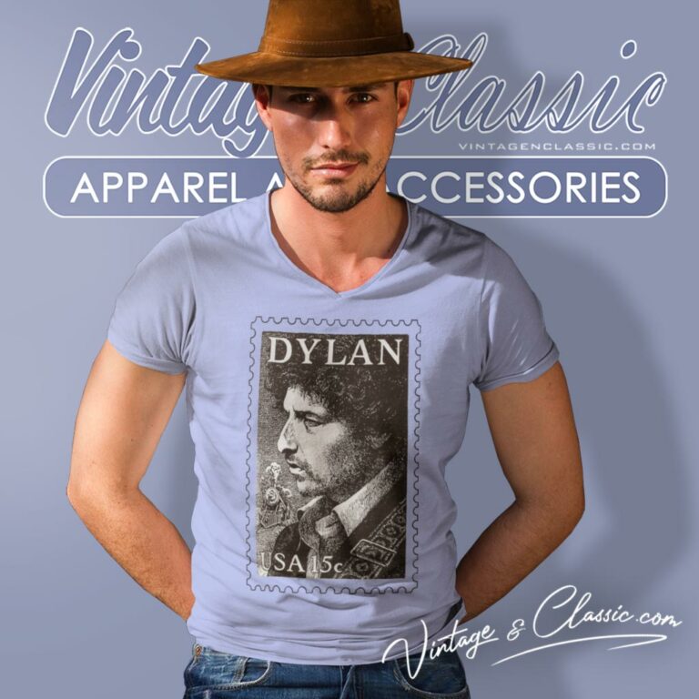 Bob Dylan Stamp V Neck TShirt Bob Dylan Stamp V Neck TShirt