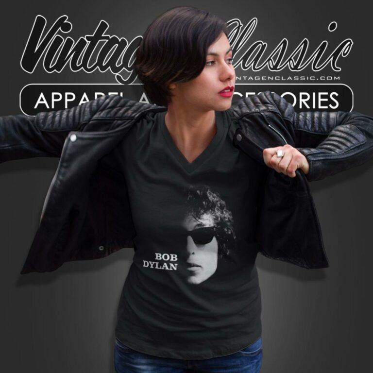 Bob Dylan Sunglasses V Neck TShirt Bob Dylan Sunglasses V Neck TShirt