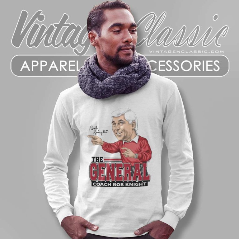 Bob Knight Caricature Long Sleeve Tee Bob Knight Caricature Long Sleeve Tee