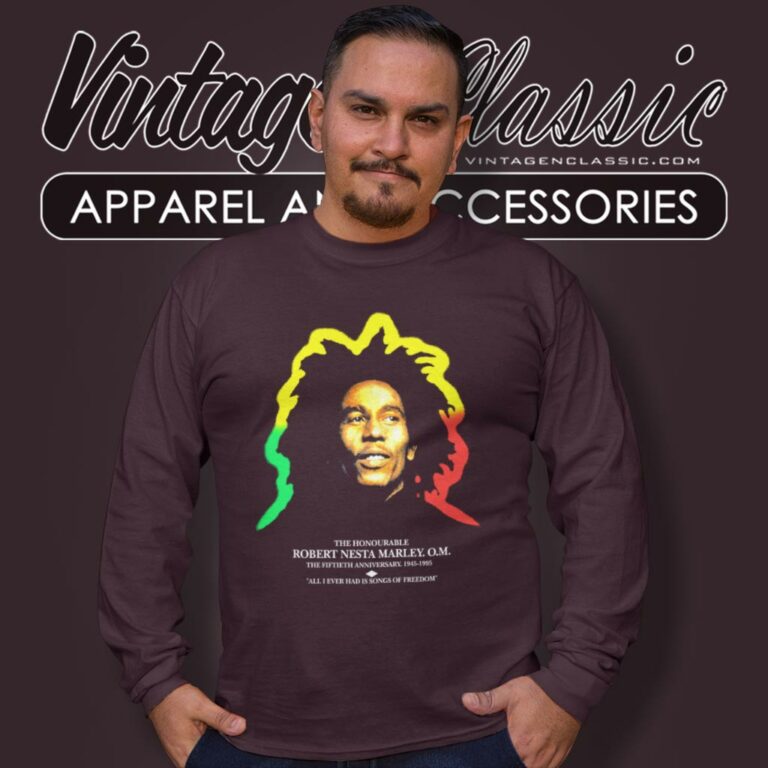 Bob Marley 50th Anniversary Long Sleeve Tee Bob Marley 50th Anniversary Long Sleeve Tee