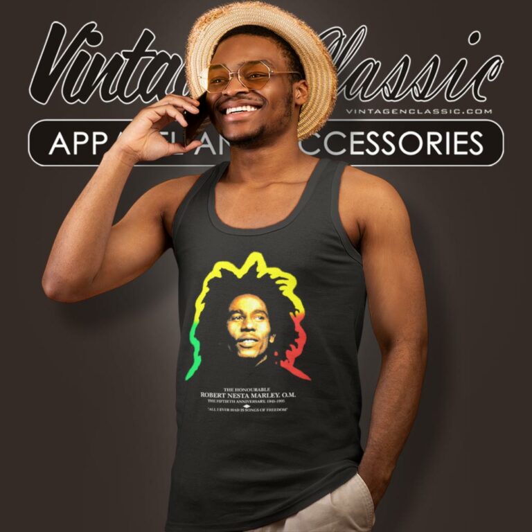 Bob Marley 50th Anniversary Tank Top Racerback Bob Marley 50th Anniversary Tank Top Racerback