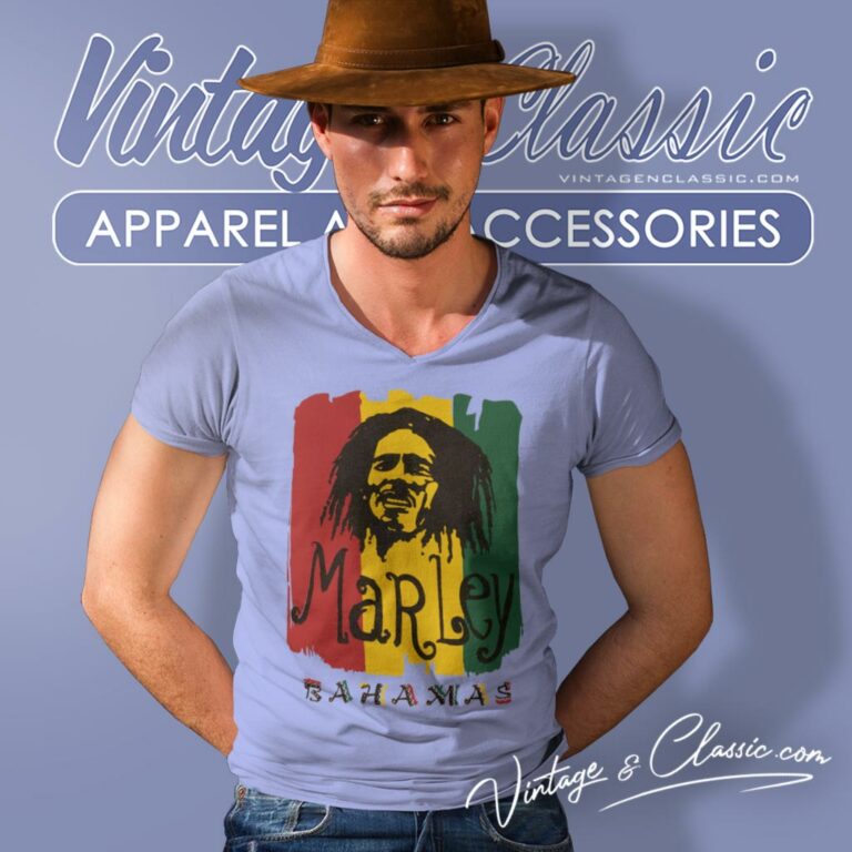 Bob Marley Bahamas V Neck TShirt Bob Marley Bahamas V Neck TShirt