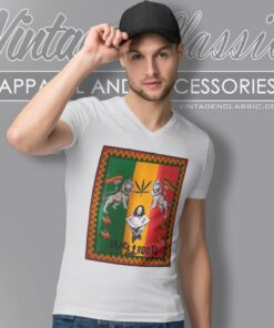 Bob Marley Black Root V Neck TShirt