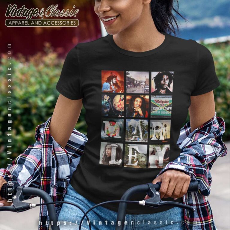 Bob Marley Block Images Women TShirt Bob Marley Block Images Women TShirt