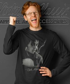 Bob Marley Catch A Fire Guitar Long Sleeve Tee