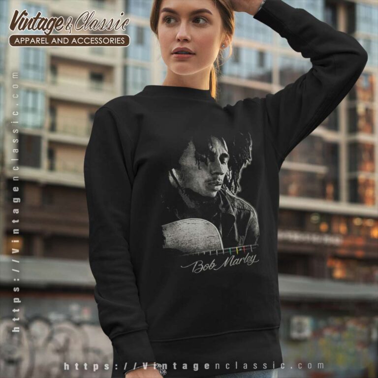 Bob Marley Catch A Fire Guitar Sweatshirt Bob Marley Catch A Fire Guitar Sweatshirt