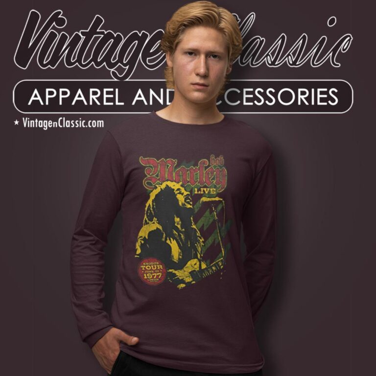 Bob Marley Exodus Tour 1977 Long Sleeve Tee Bob Marley Exodus Tour 1977 Long Sleeve Tee