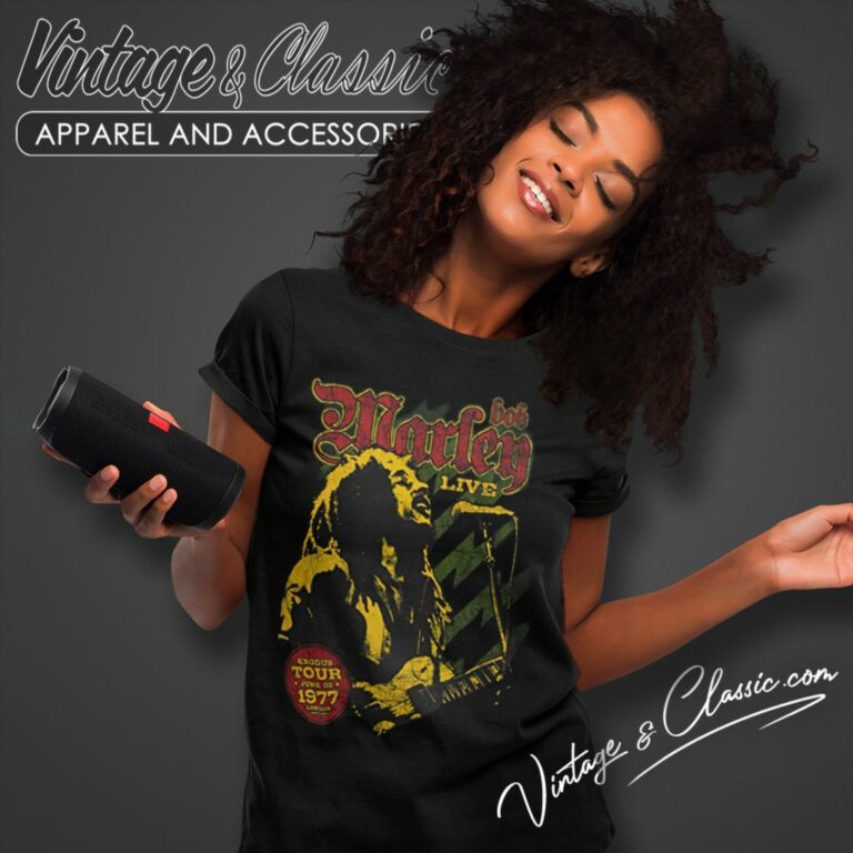 Bob Marley Exodus Tour 1977 Women T Shirt Bob Marley Exodus Tour 1977 Women T Shirt