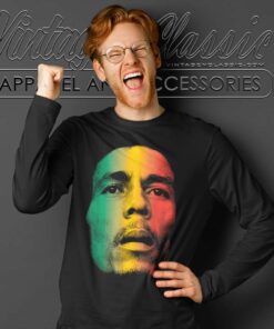 Bob Marley Face Long Sleeve Tee