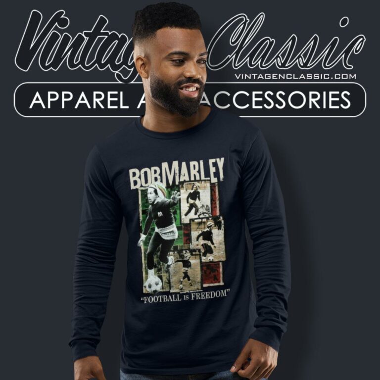 Bob Marley Football Is Freedom Long Sleeve Tee Bob Marley Football Is Freedom Long Sleeve Tee