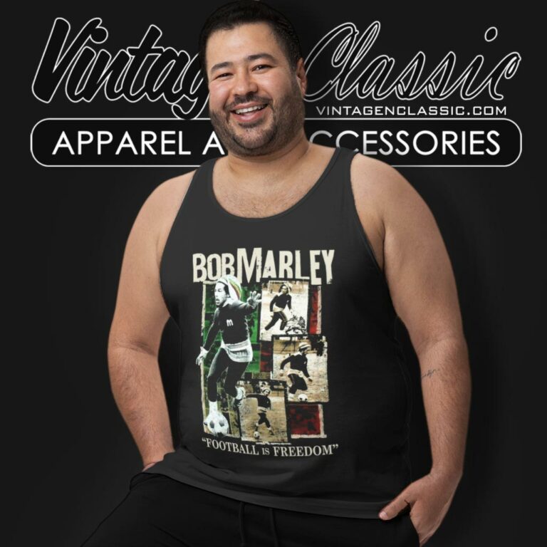 Bob Marley Football Is Freedom Tank Top Racerback Bob Marley Football Is Freedom Tank Top Racerback
