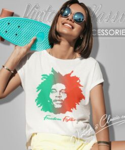 Bob Marley Freedom Fighter Women T Shirt