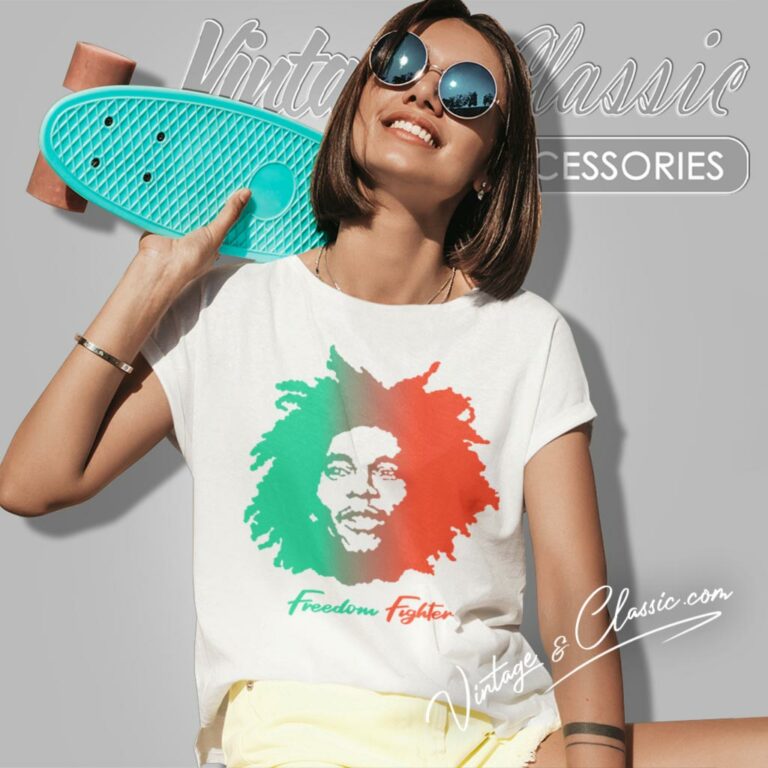 Bob Marley Freedom Fighter Women T Shirt Bob Marley Freedom Fighter Women T Shirt