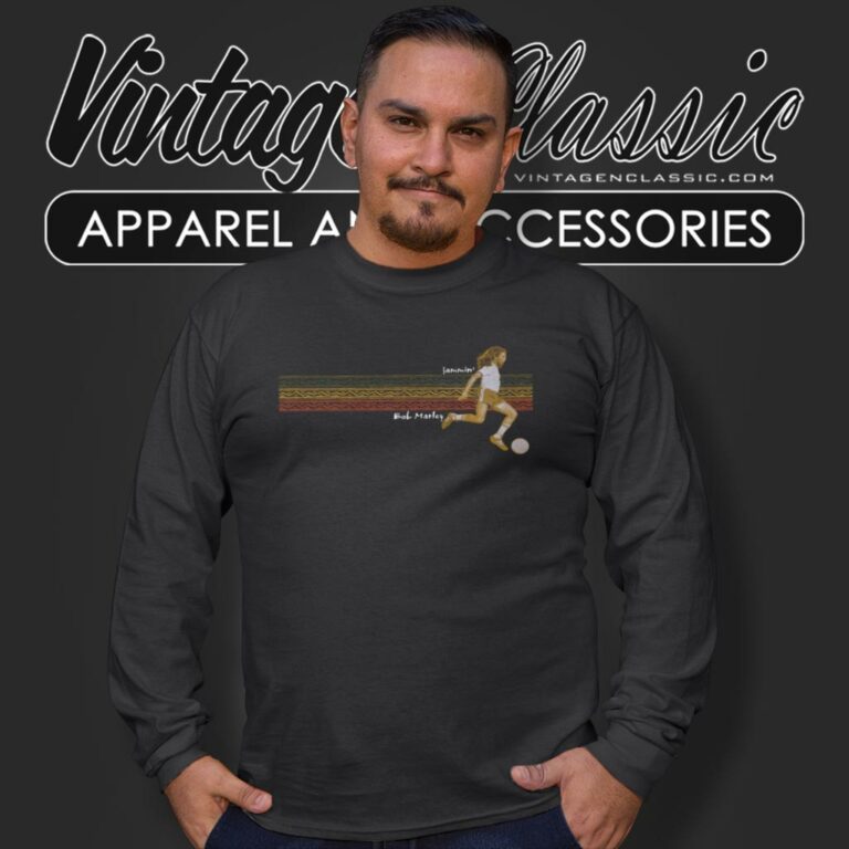 Bob Marley Jammin Soccer Long Sleeve Tee Bob Marley Jammin Soccer Long Sleeve Tee