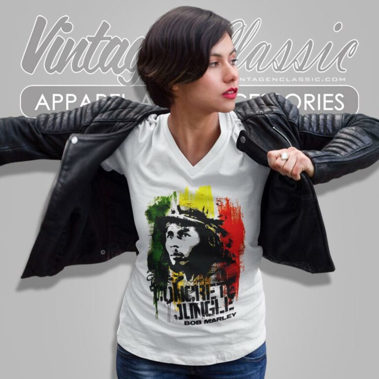 Bob Marley Jungle Jumbo V Neck TShirt Bob Marley Jungle Jumbo V Neck TShirt