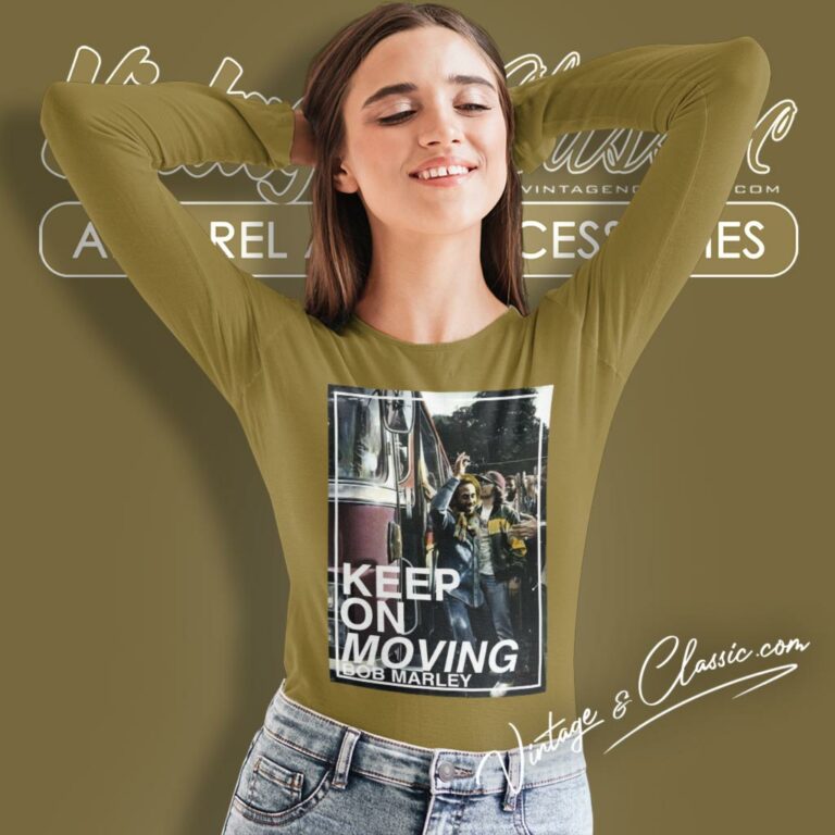 Bob Marley Keep On Moving Long Sleeve Tee Bob Marley Keep On Moving Long Sleeve Tee