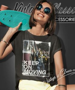 Bob Marley Keep On Moving Women T Shirt
