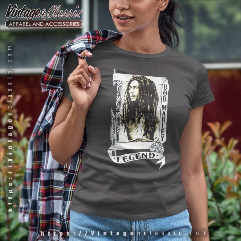 Bob Marley Legend Scroll Women TShirt Bob Marley Legend Scroll Women TShirt