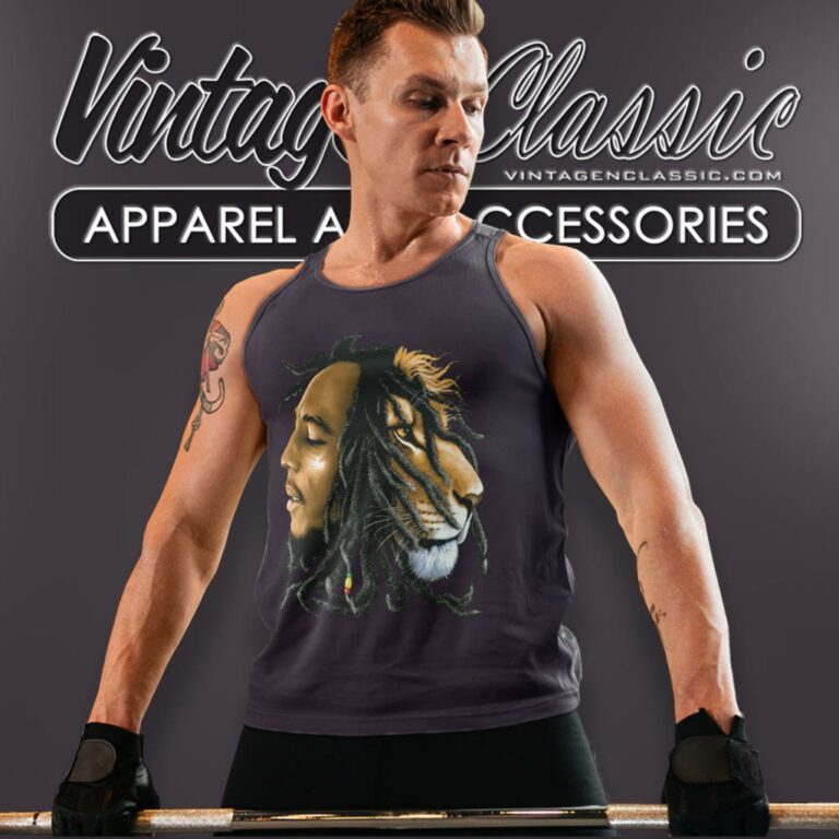 Bob Marley Lion Profile Tank Top Racerback Bob Marley Lion Profile Tank Top Racerback