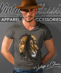 Bob Marley Lion Profile V Neck TShirt